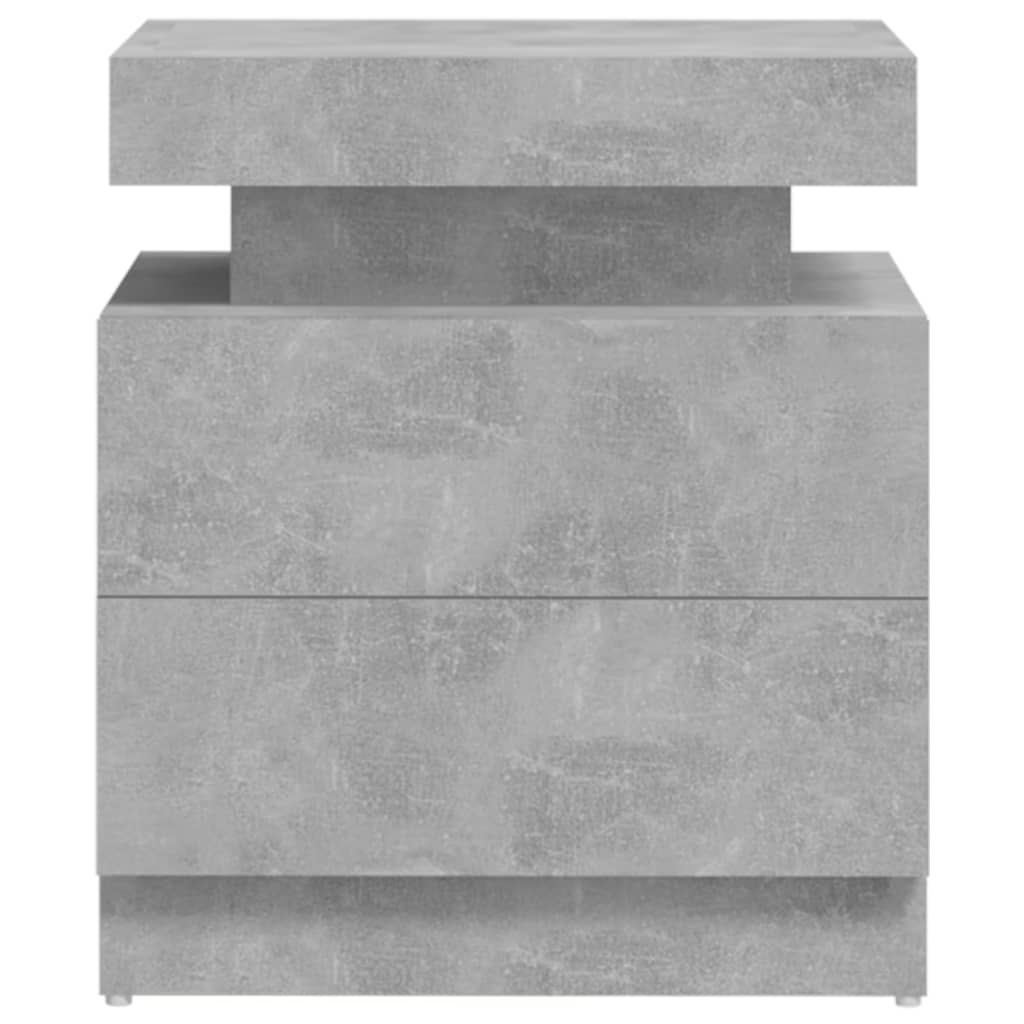 Comodino Grigio Cemento 45x35x52 cm in Truciolato cod mxl 55387