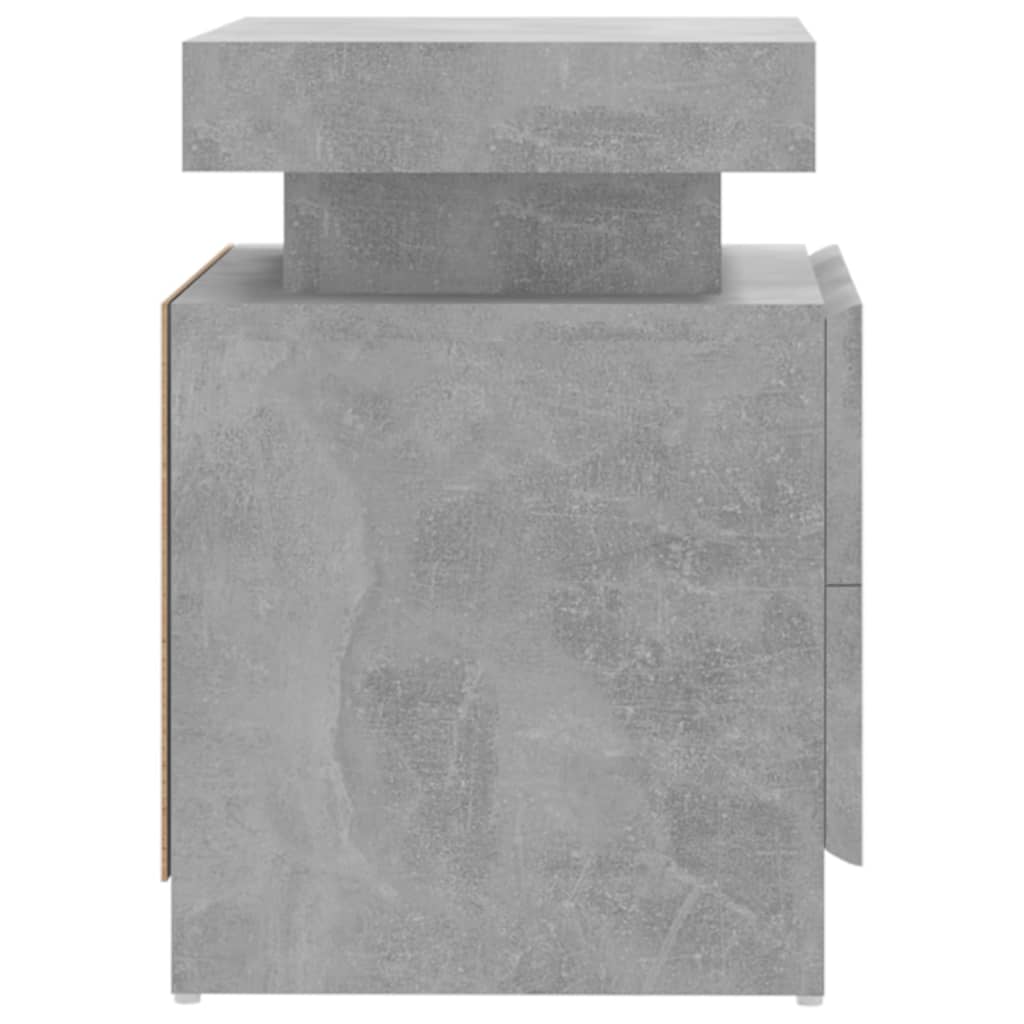 Comodino Grigio Cemento 45x35x52 cm in Truciolato cod mxl 55387