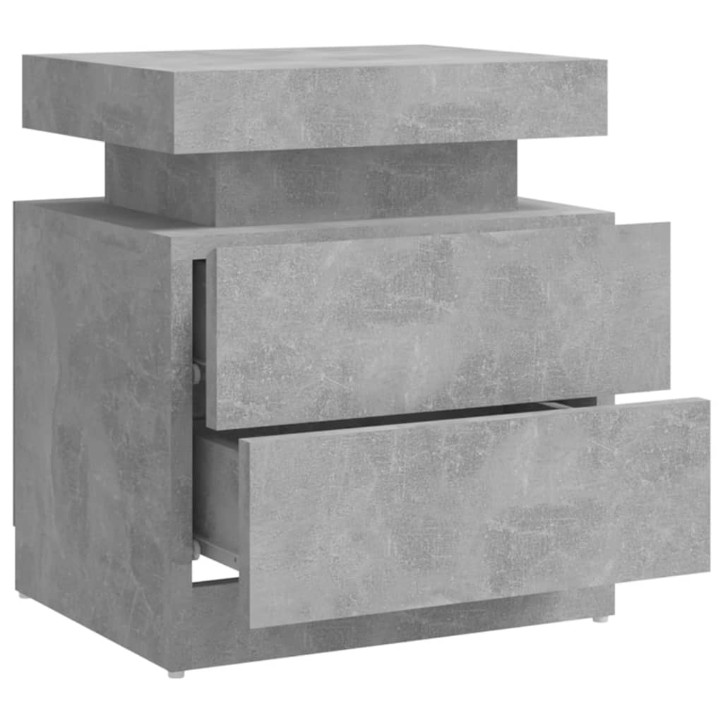 Comodino Grigio Cemento 45x35x52 cm in Truciolato cod mxl 55387