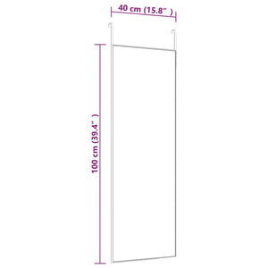 Specchio da Porta Nero 40x100 cm in Vetro e Alluminio cod mxl 41907