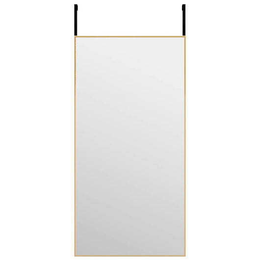 Specchio da Porta Oro 40x80 cm in Vetro e Alluminio 327416