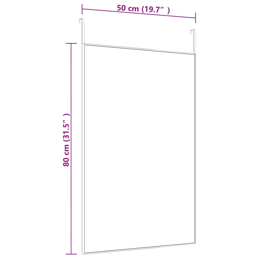 Specchio da Porta Oro 50x80 cm in Vetro e Alluminio cod mxl 67489