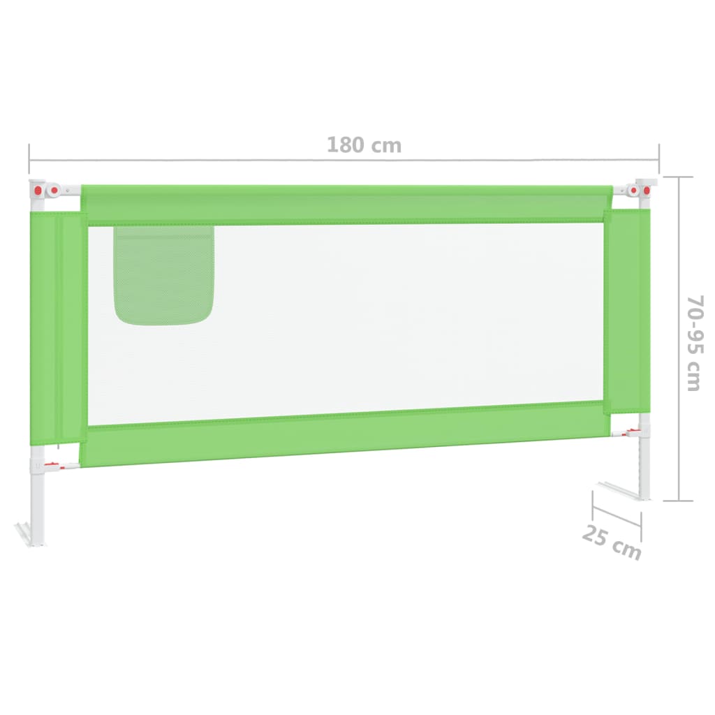 Sponda Letto di Sicurezza per Bambini Verde 180x25 cm Tessuto cod mxl 71685