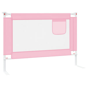 Sponda Letto di Sicurezza per Bambini Rosa 90x25 cm in Tessuto 10198