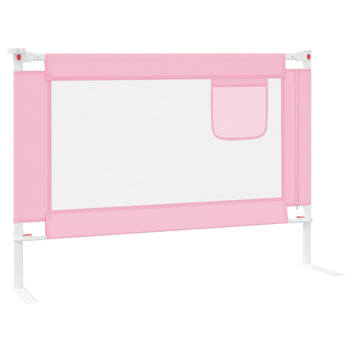 Sponda Letto di Sicurezza per Bambini Rosa 90x25 cm in Tessuto 10198