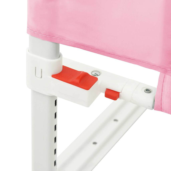 Sponda Letto di Sicurezza per Bambini Rosa 90x25 cm in Tessuto 10198