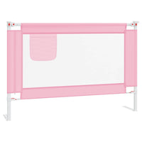 Sponda Letto di Sicurezza per Bambini Rosa 100x25 cm in Tessuto 10199