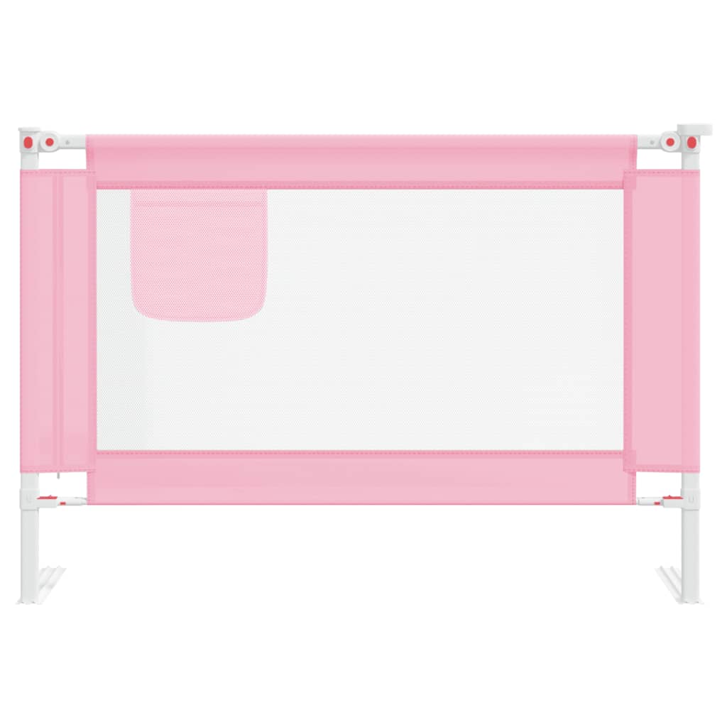 Sponda Letto di Sicurezza per Bambini Rosa 100x25 cm in Tessuto 10199