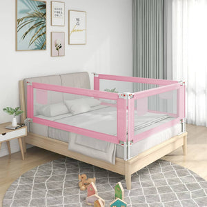 Sponda Letto di Sicurezza per Bambini Rosa 120x25 cm in Tessuto cod mxl 68901