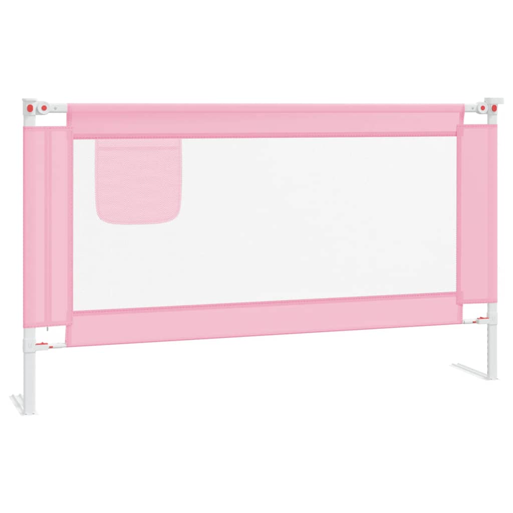 Sponda Letto di Sicurezza per Bambini Rosa 140x25 cm in Tessuto cod mxl 78609