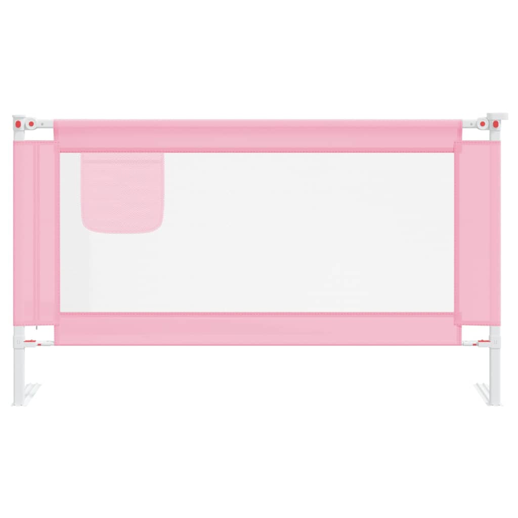 Sponda Letto di Sicurezza per Bambini Rosa 140x25 cm in Tessuto cod mxl 78609