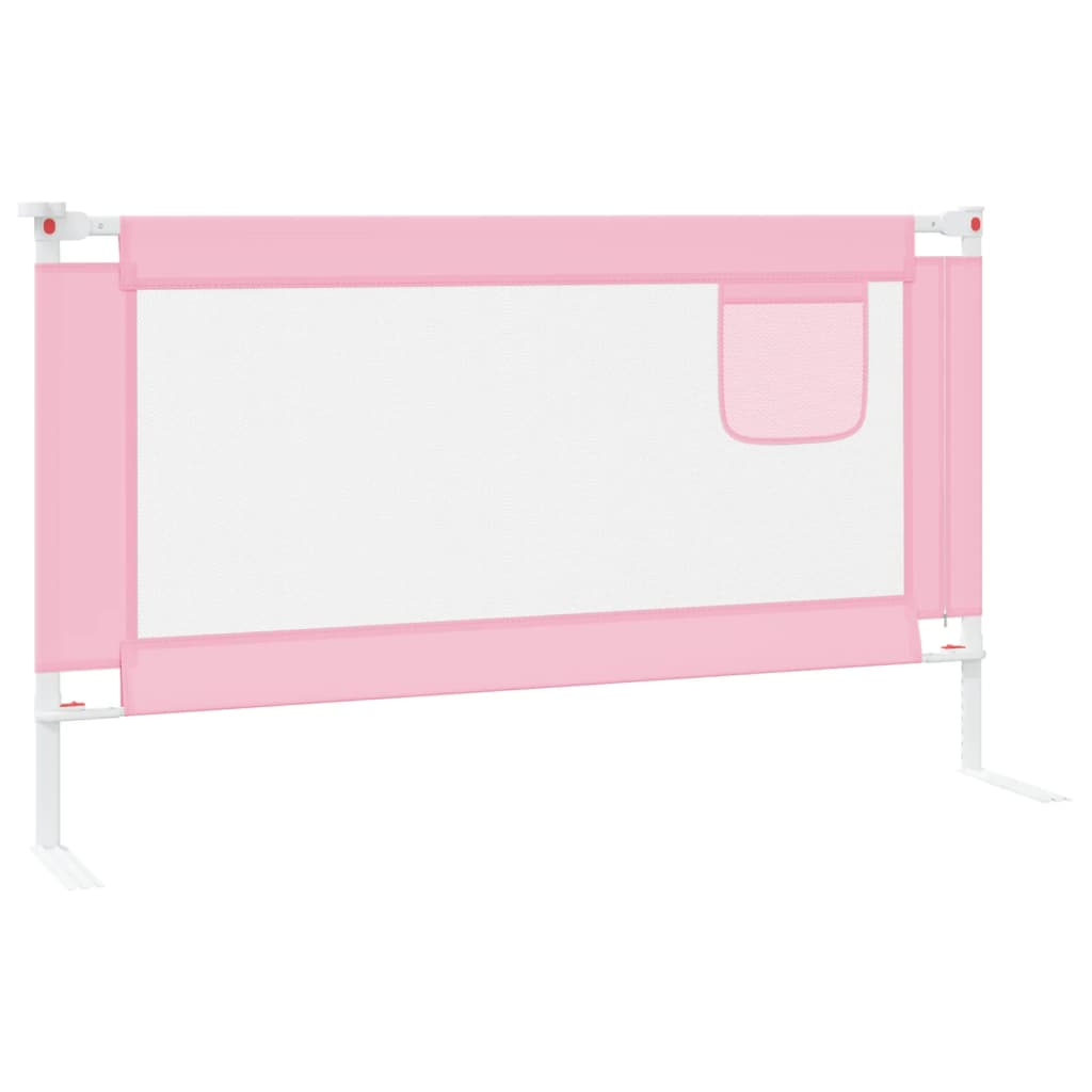 Sponda Letto di Sicurezza per Bambini Rosa 140x25 cm in Tessuto cod mxl 78609