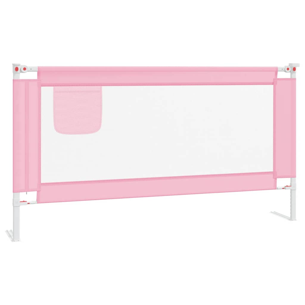 Sponda Letto di Sicurezza per Bambini Rosa 160x25 cm in Tessutocod mxl 129366