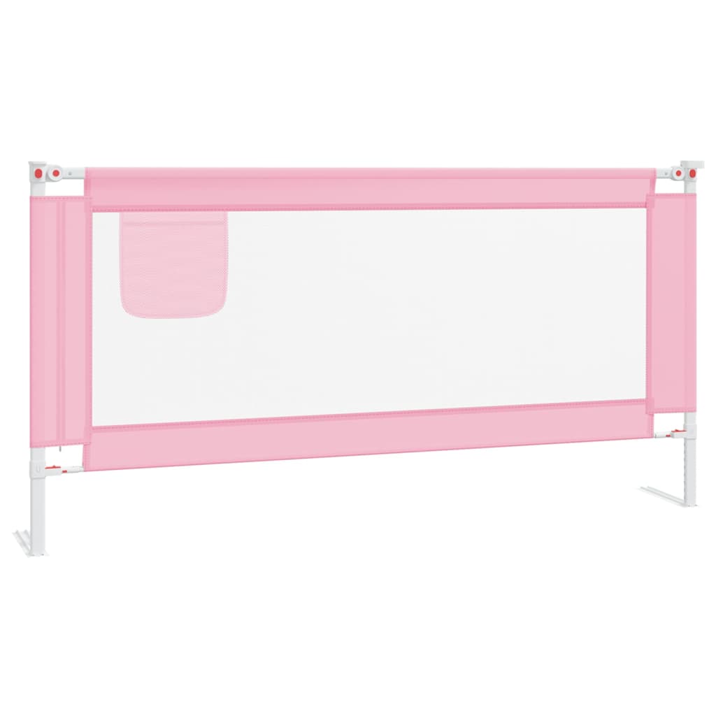 Sponda Letto di Sicurezza per Bambini Rosa 180x25 cm in Tessutocod mxl 97372