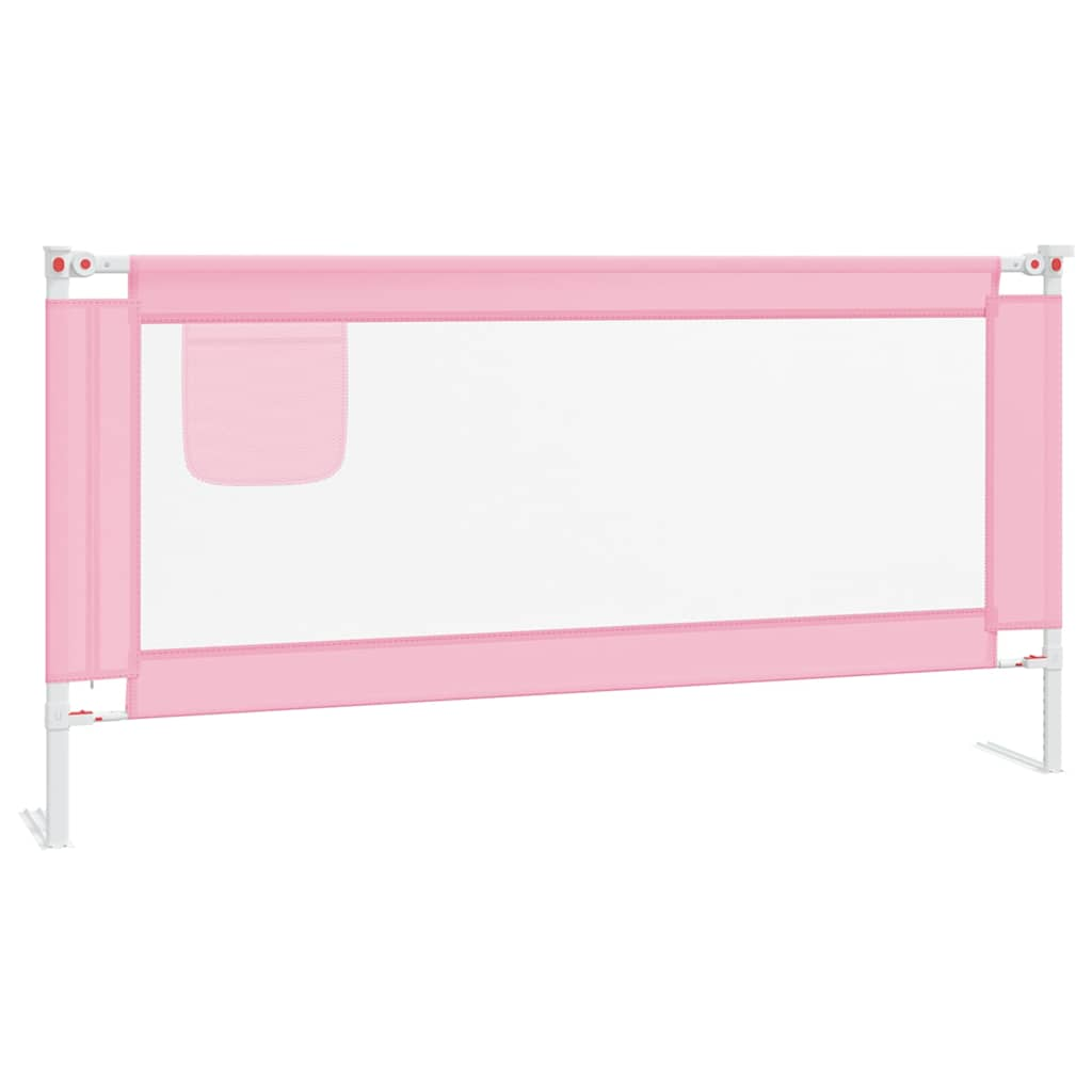 Sponda Letto di Sicurezza per Bambini Rosa 180x25 cm Tessuto 10204