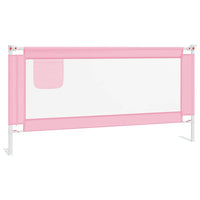 Sponda Letto di Sicurezza per Bambini Rosa 180x25 cm Tessuto 10204