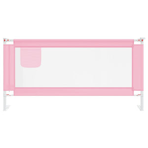 Sponda Letto di Sicurezza per Bambini Rosa 180x25 cm Tessuto 10204