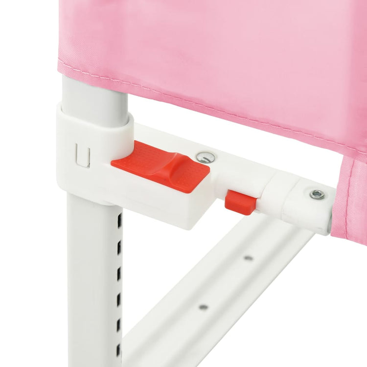 Sponda Letto di Sicurezza per Bambini Rosa 190x25 cm in Tessuto