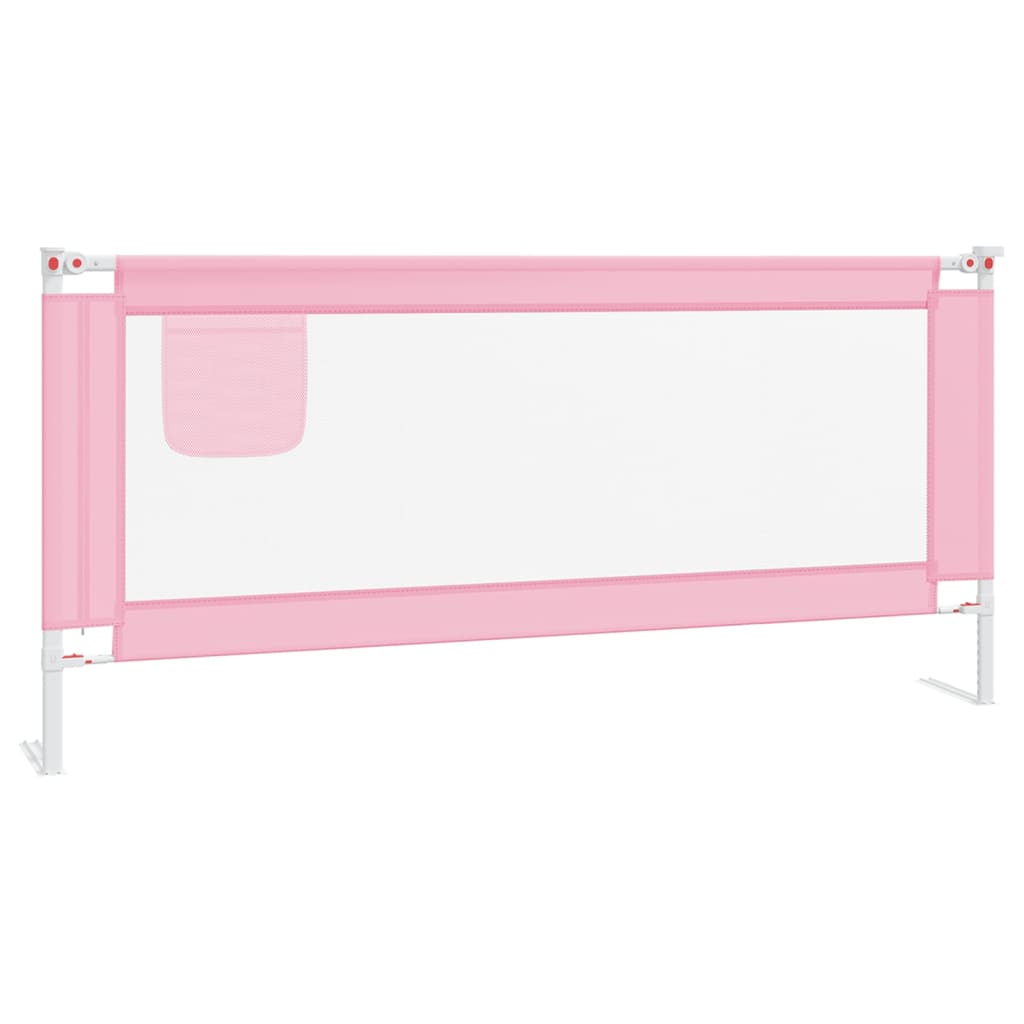 Sponda Letto di Sicurezza per Bambini Rosa 200x25 cm in Tessutocod mxl 97153