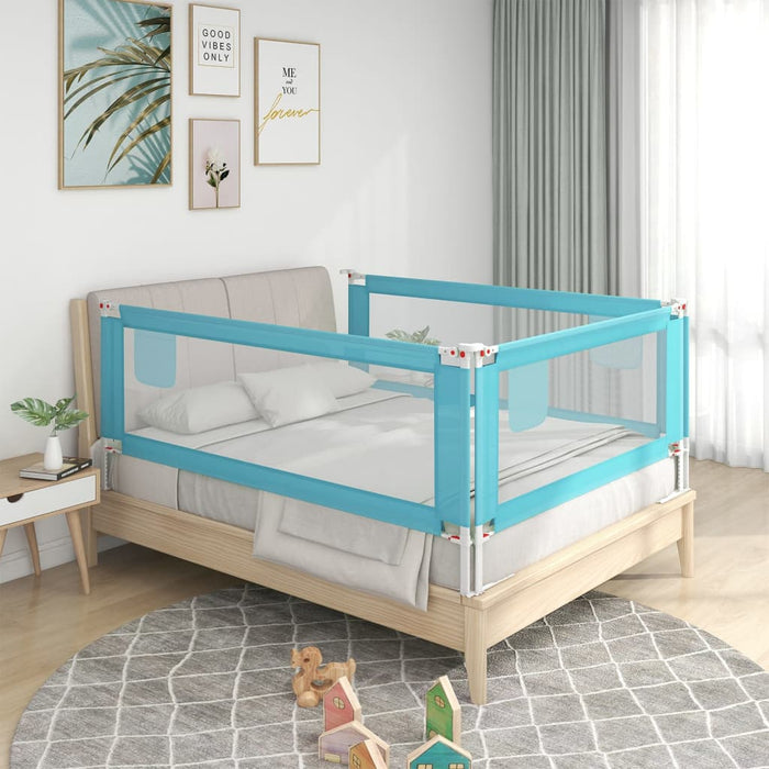 Sponda Letto di Sicurezza per Bambini Blu 100x25 cm in Tessuto cod mxl 70946