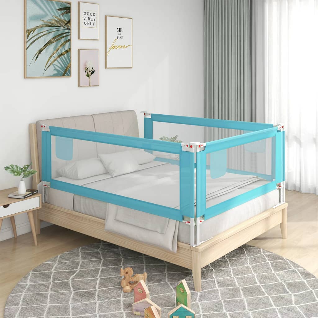 Sponda Letto di Sicurezza per Bambini Blu 140x25 cm in Tessuto cod mxl 76455