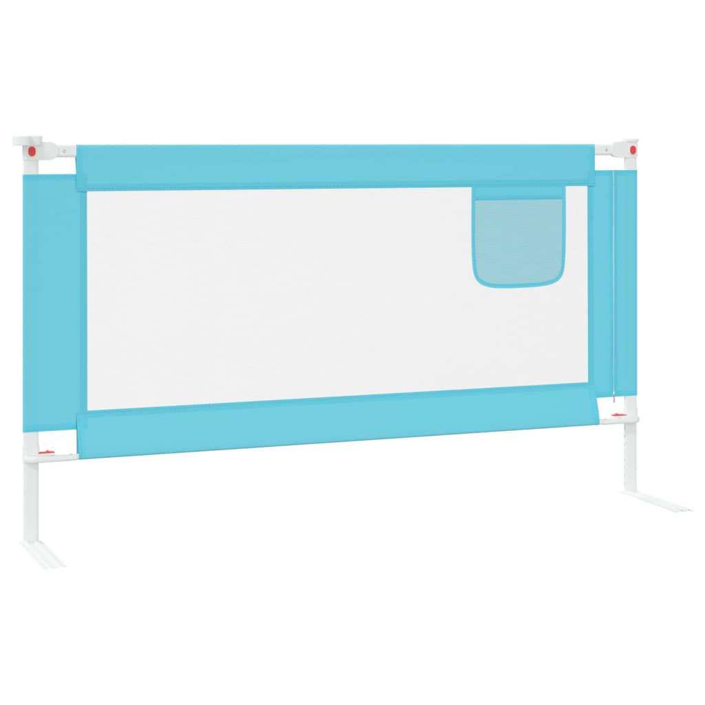 Sponda Letto di Sicurezza per Bambini Blu 150x25 cm in Tessuto 10211