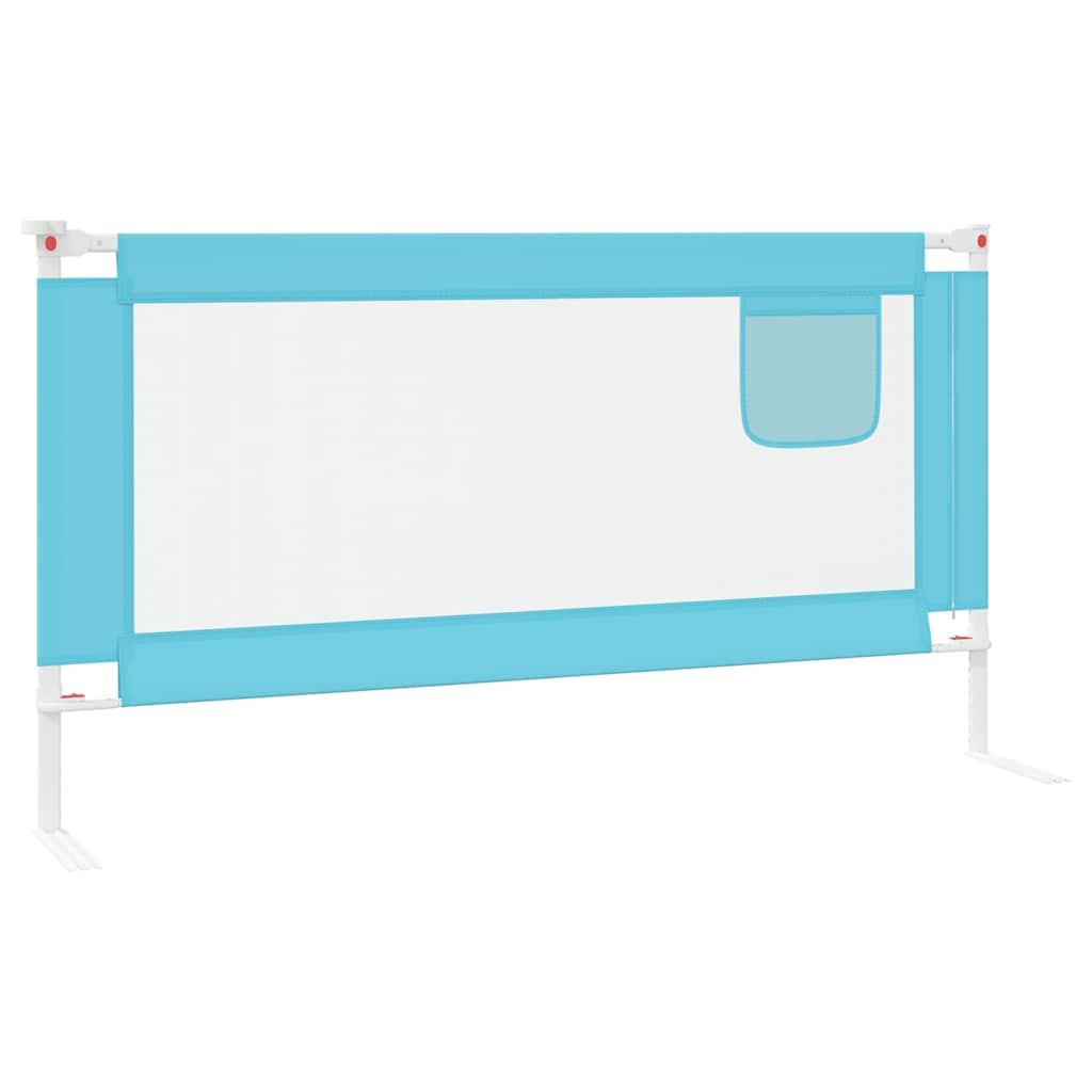 Sponda Letto di Sicurezza per Bambini Blu 160x25 cm in Tessuto 10212