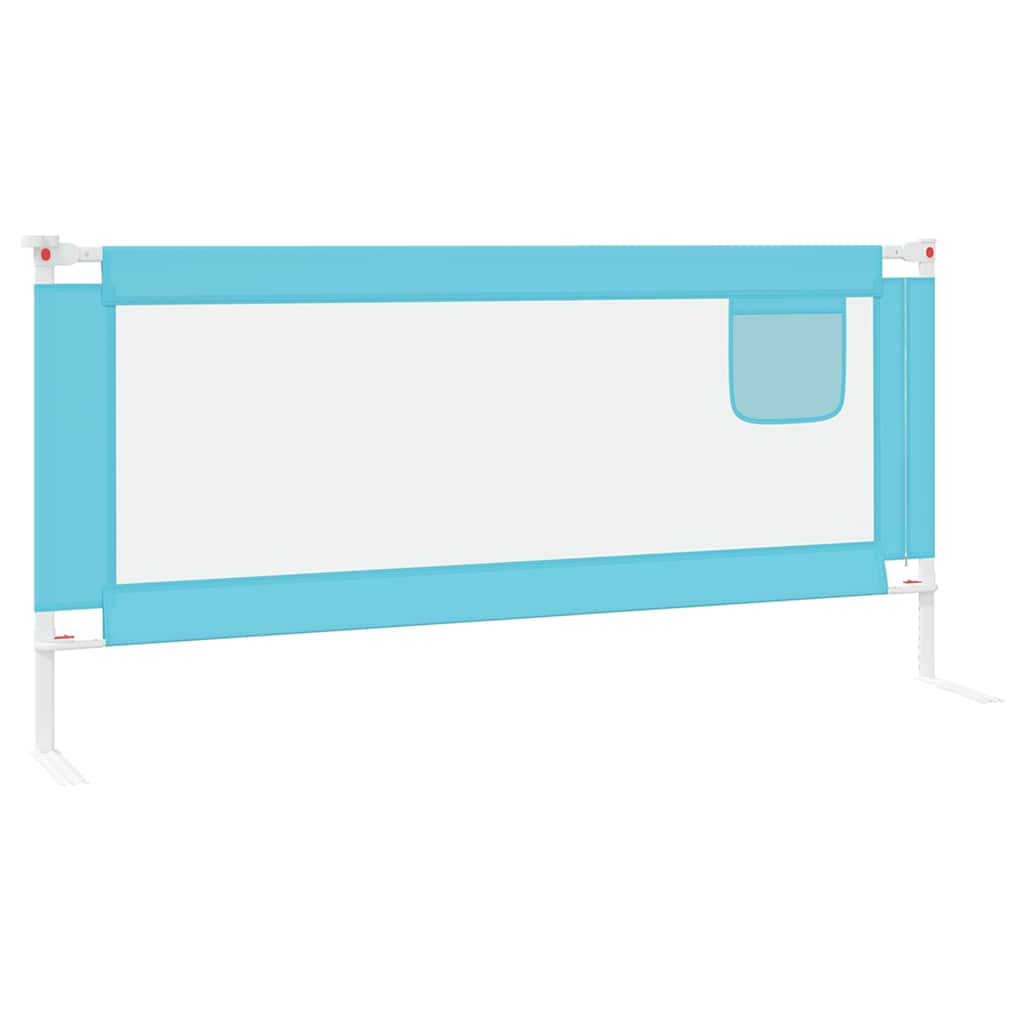 Sponda Letto di Sicurezza per Bambini Blu 200x25 cm in Tessuto 10215