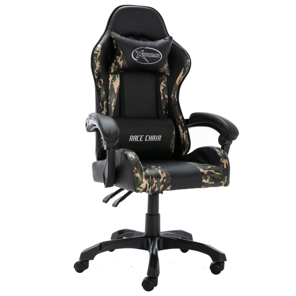 Sedia da Gaming Nera e Mimetica in Similpelle 320095