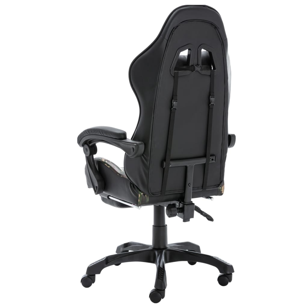 Sedia da Gaming con Poggiapiedi Nera e Mimetica in Similpelle cod mxl 5728