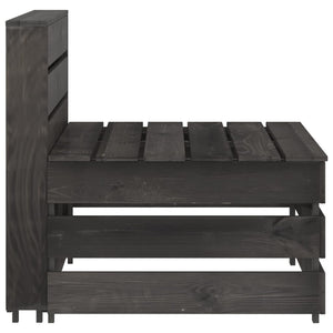 Set Divani da Giardino 9 pz in Legno di Pino Impregnato Grigio cod mxl 43303