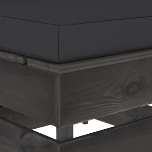 Divano Centrale Modulare con Cuscini in Legno Impregnato Grigio cod mxl 75355