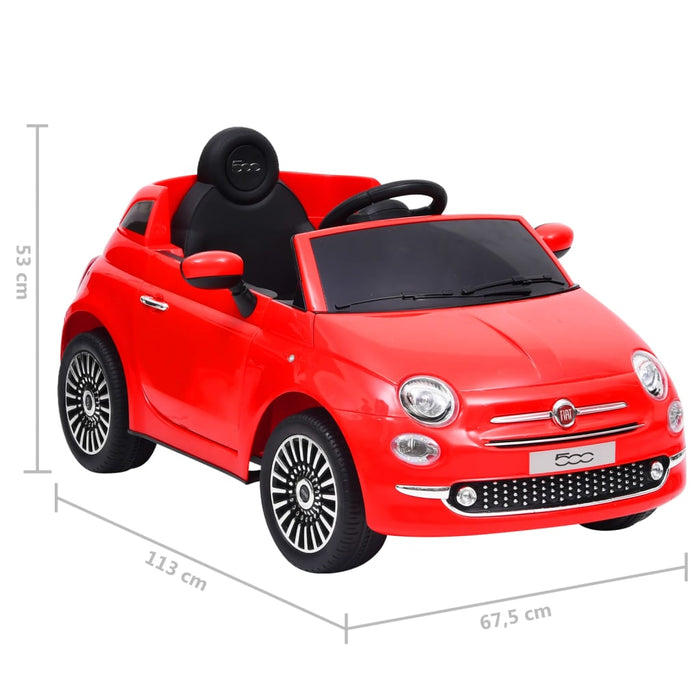 Auto Elettrica per Bambini Fiat 500 Rossa cod mxl 72136