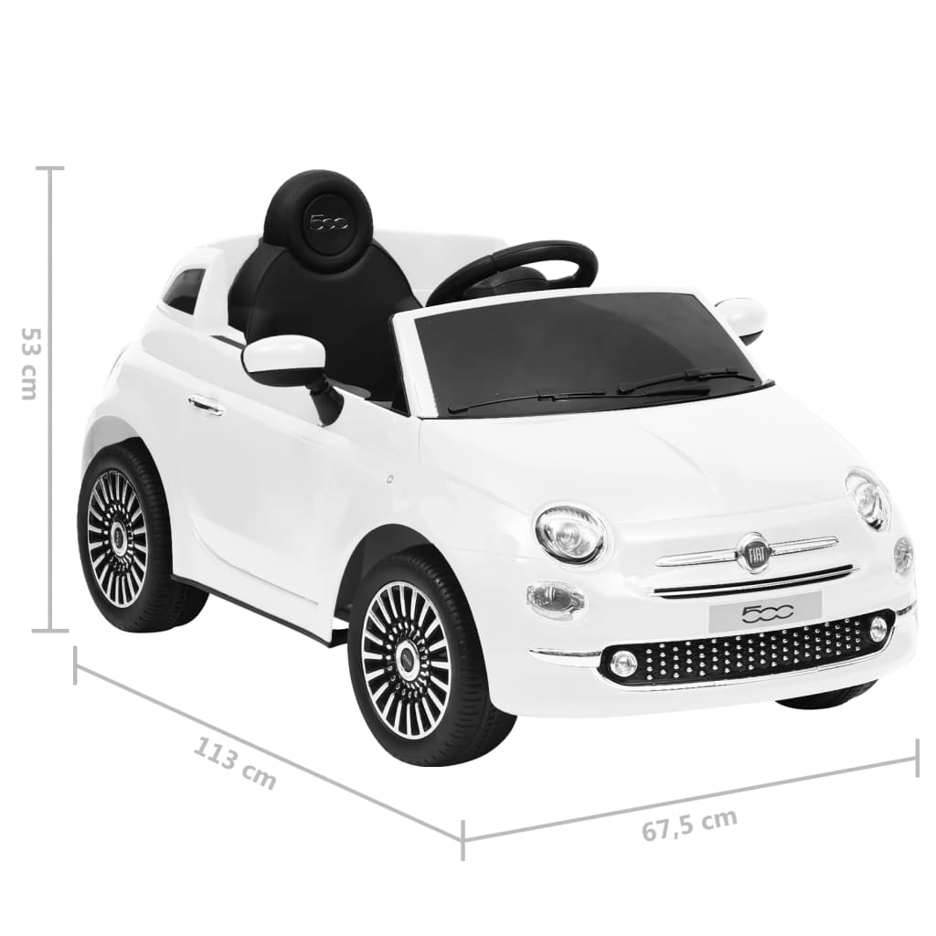 Auto Elettrica per Bambini Fiat 500 Bianca cod mxl 68808