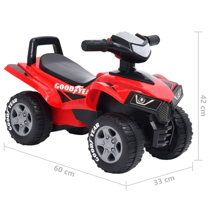 Quad Cavalcabile per Bambini Good Year Rosso 80319