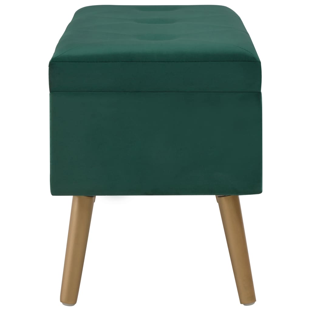 Panca con Vano Portaoggetti 80 cm Verde in Velluto cod mxl 47592