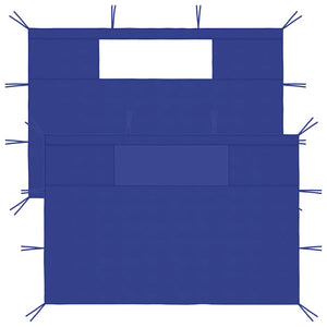 Pareti con Finestre per Gazebo 2 pz Blu cod mxl 64217