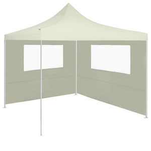 Parete con Finestre per Gazebo 4x2 m Crema 3070421