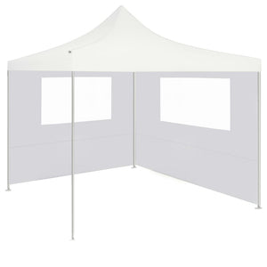 Parete con Finestre per Gazebo 4x2 m Bianca 3070424