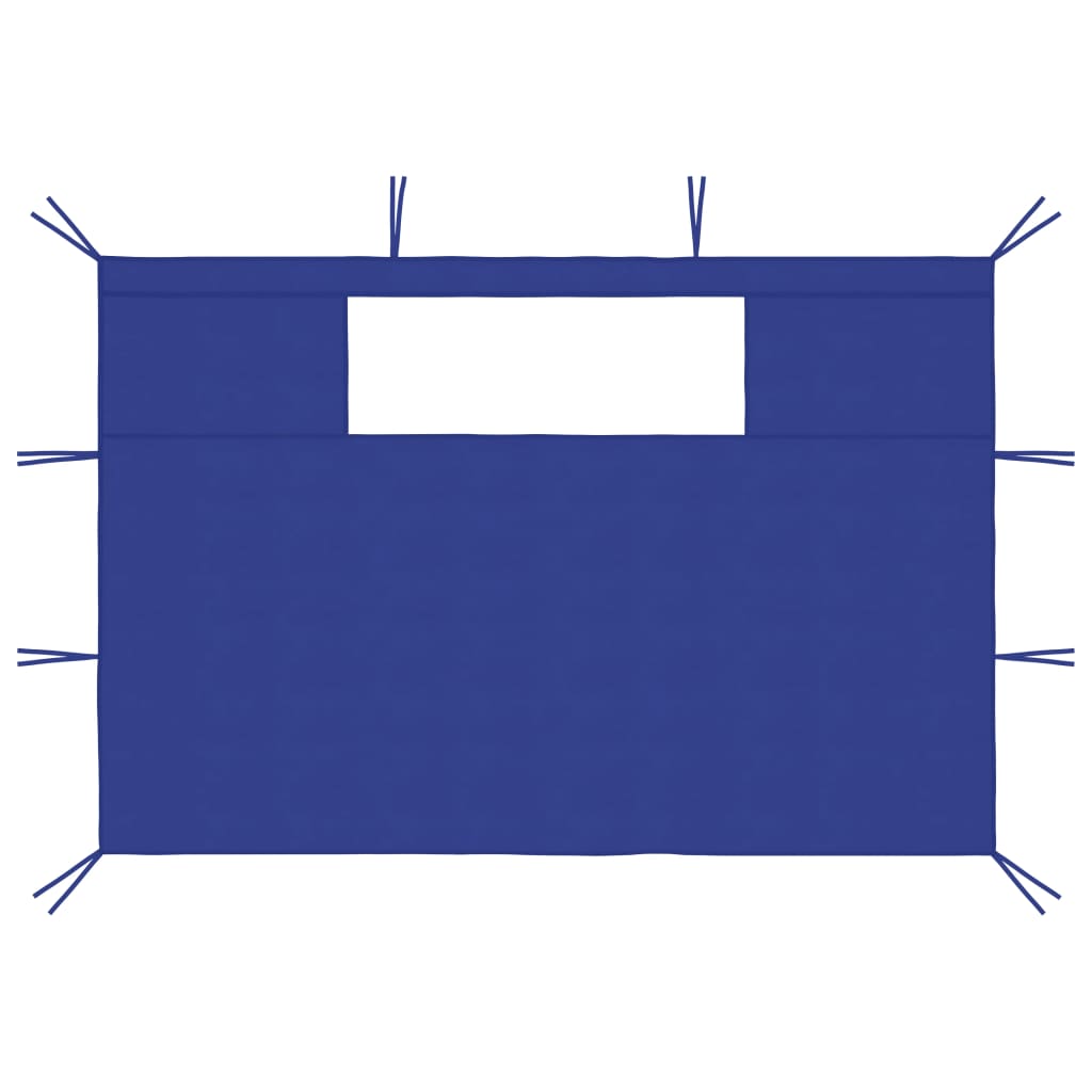 Pareti con Finestre per Gazebo 2 pz Blu