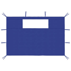 Pareti con Finestre per Gazebo 2 pz Blu