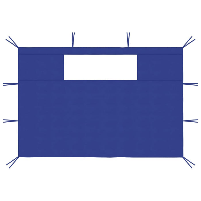 Pareti con Finestre per Gazebo 2 pz Blu