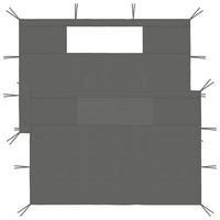 Pareti con Finestre per Gazebo 2 pz Antracite cod mxl 68991