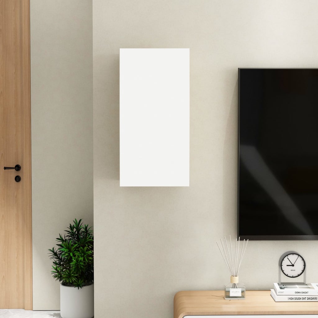 Mobile Porta TV Bianco 30,5x30x60 cm in Legno Multistrato cod mxl 7037