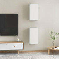 Mobili TV Bianchi 2 pz 30,5x30x60 cm in Legno Multistrato 803327