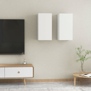 Mobili TV Bianchi 2 pz 30,5x30x60 cm in Legno Multistrato cod mxl 33901