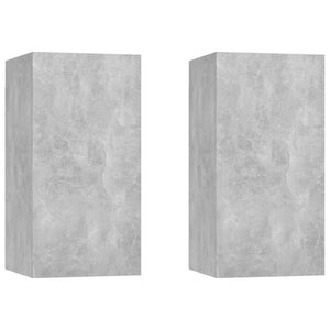 Mobili TV Grigio Cemento 2 pz 30,5x30x60 cm in Truciolato 803335