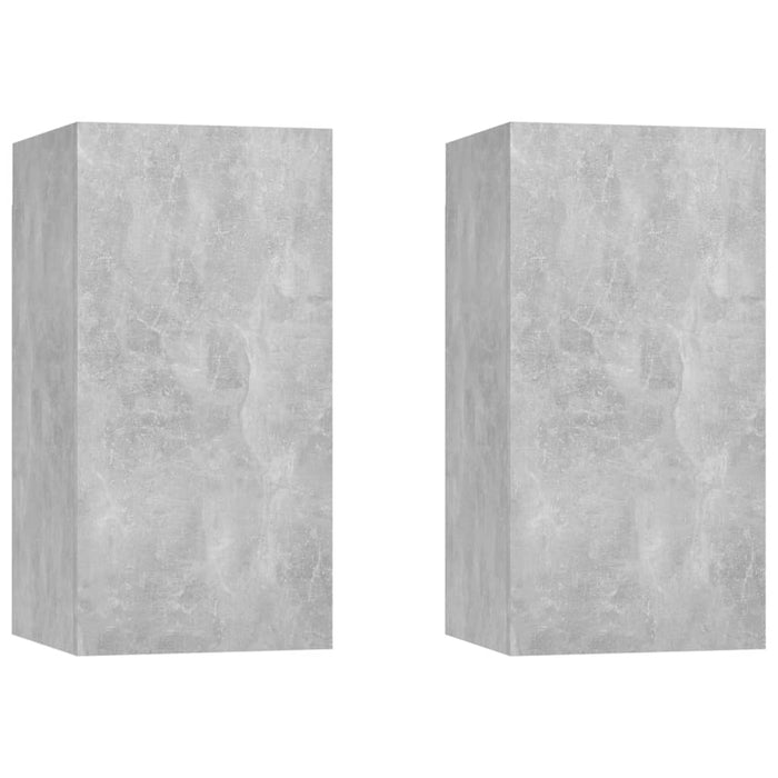 Mobili TV Grigio Cemento 2 pz 30,5x30x60 cm in Truciolato 803335