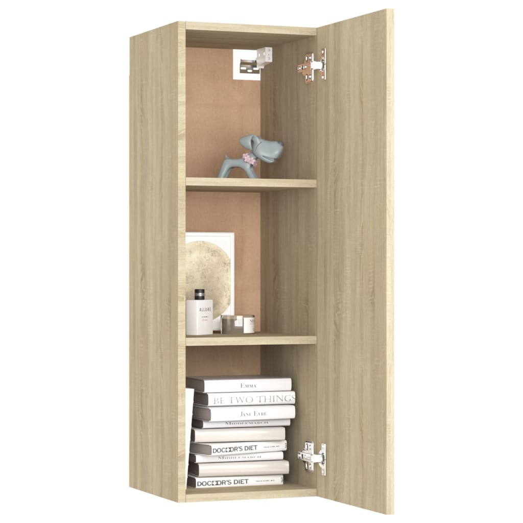 Mobili TV Rovere Sonoma 2 pz 30,5x30x90 cm in Truciolato cod mxl 9588