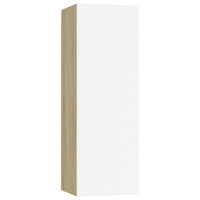 Mobile TV Bianco e Rovere Sonoma 30,5x30x90 cm in Truciolato cod 12319